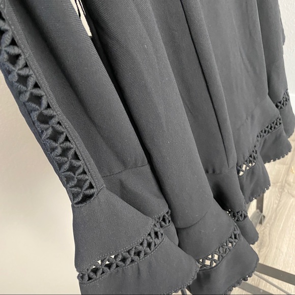 Black Crochet-Trim flirty and classic Mini Dress - NWT - Picture 5 of 14